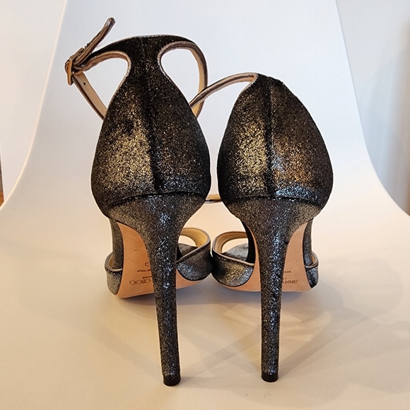 Jimmy Choo Annie Metallic Fabric Heels - Picture 5 of 10